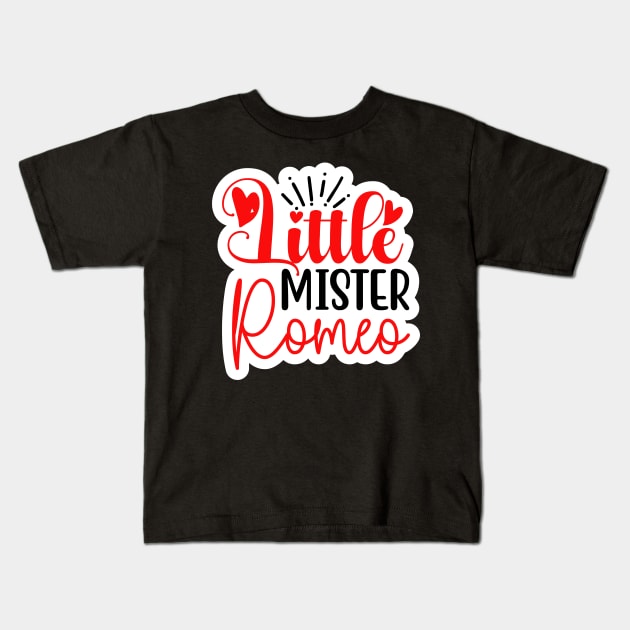 Little Mister Romeo Kids T-Shirt by MZeeDesigns